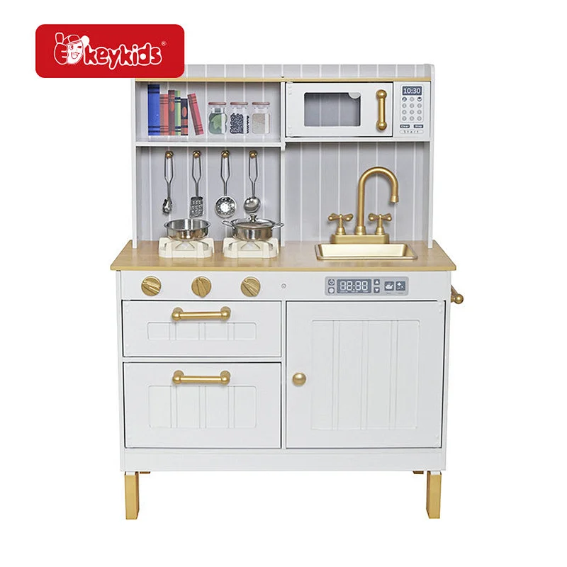 Stock Available Pretend Toys Wooden Play Kitchen Set for Kids Toddlers W10C822