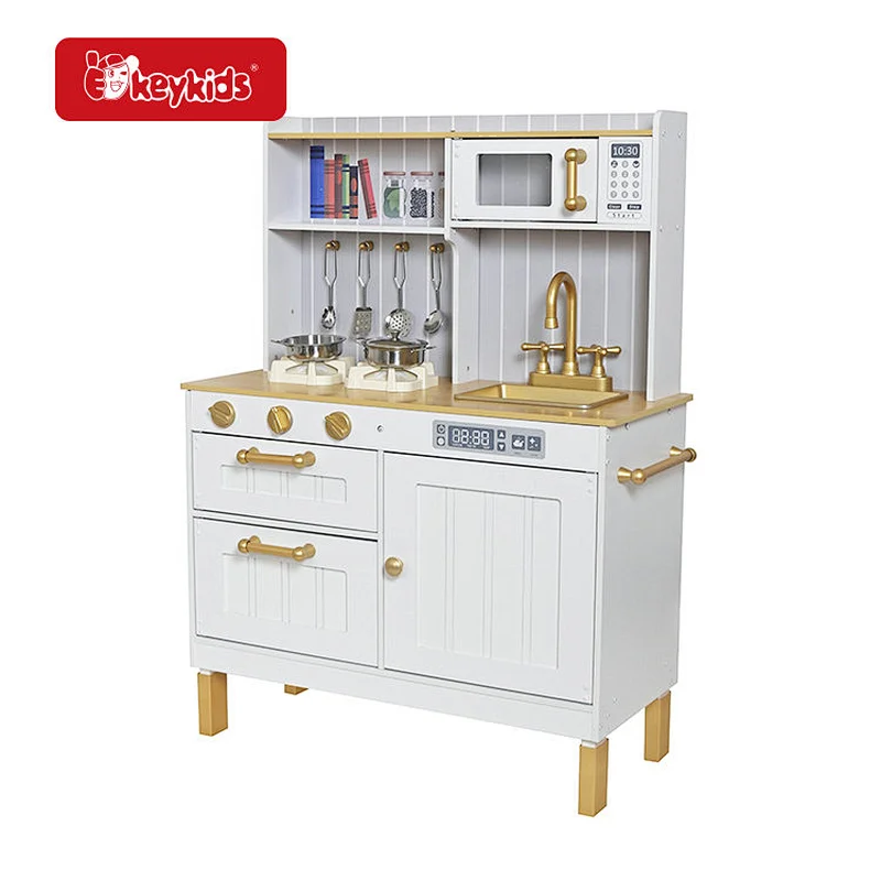 Stock Available Pretend Toys Wooden Play Kitchen Set for Kids Toddlers W10C822